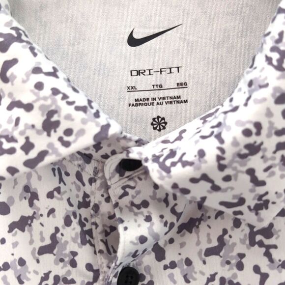 Nike Men's Dri-fit Tour Polo Camo Golf PHOTON DUST Gray Sz XXL - Picture 5 of 7